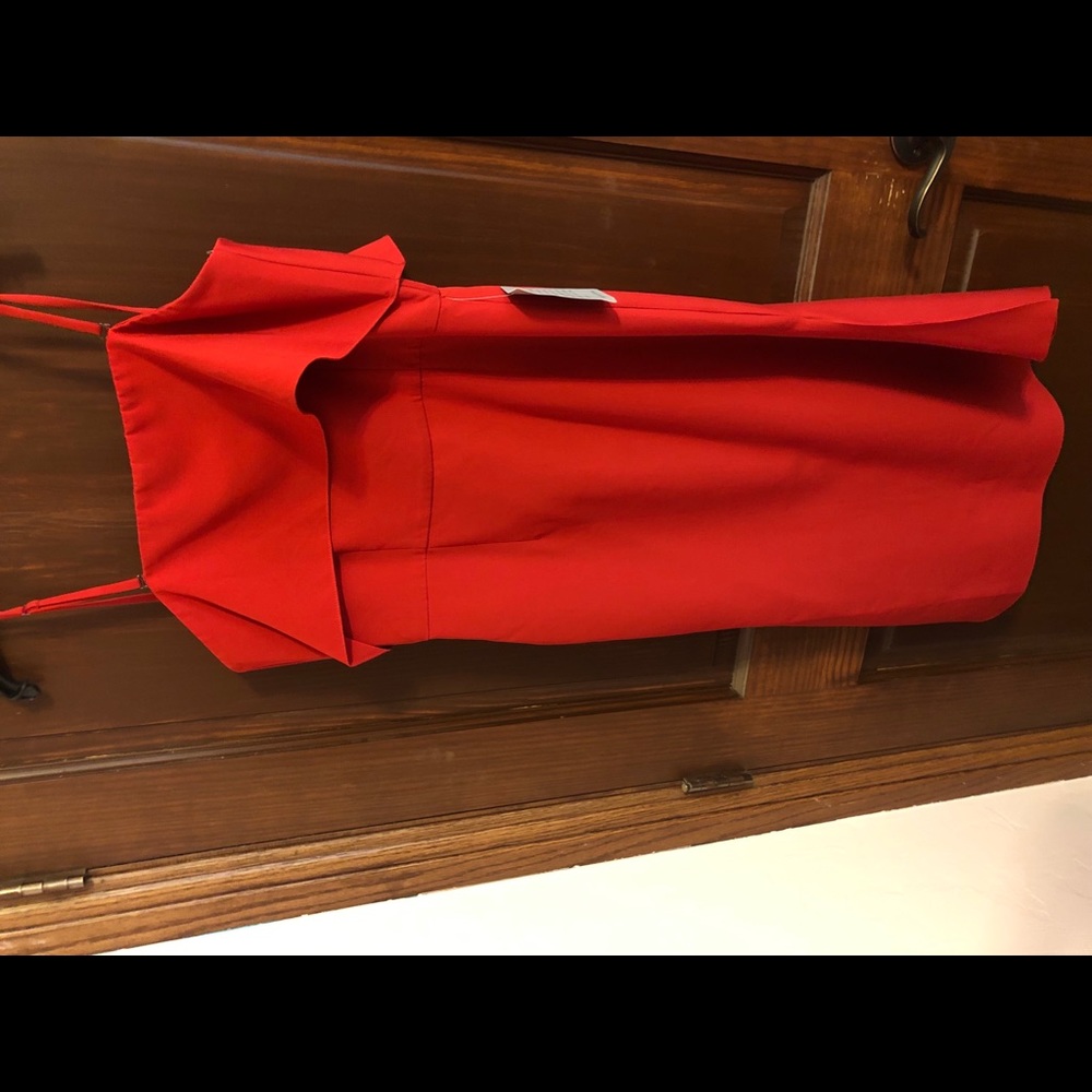 Red spaghetti strap dress